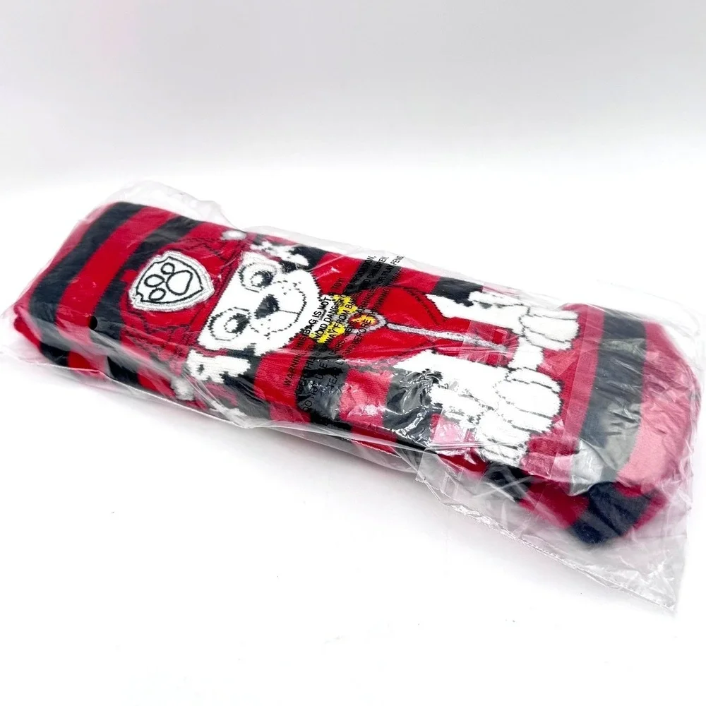 PAW PATROL NEW Marshall Cozy Warmers Kids Slipper Sock Size‎ 6-8.5 Red Black